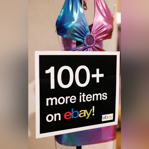 Topdress Women's Vintage Polka Audrey 1950s Halter Dress Black & White Size L - Picture 12 of 12